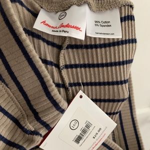 Hanna Andersson  drawstring striped leggings pants joggers pajamas new with tags